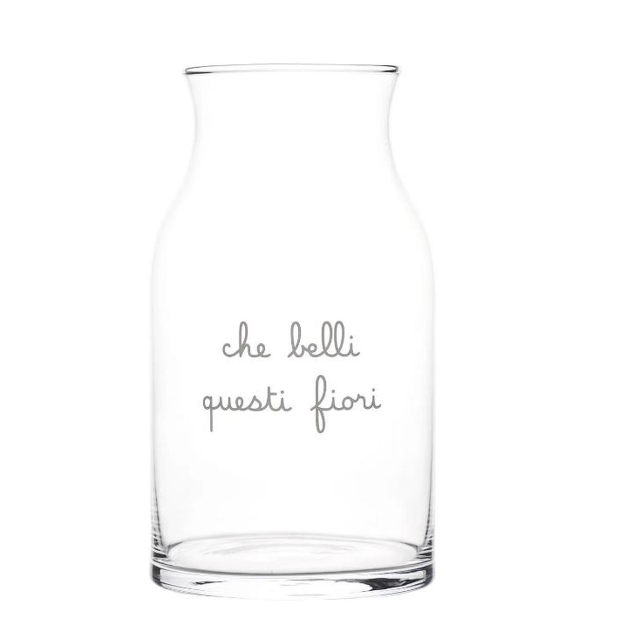 Vaso vetro simple day trasparente scritta 27 cm