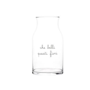 Vaso vetro simple day trasparente scritta 34 cm