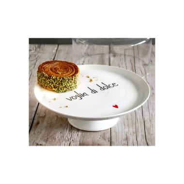 Alzata ceramica simple day scritta
