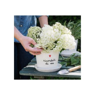 Vaso ceramica simple day scritta ricordati di me 15 cm