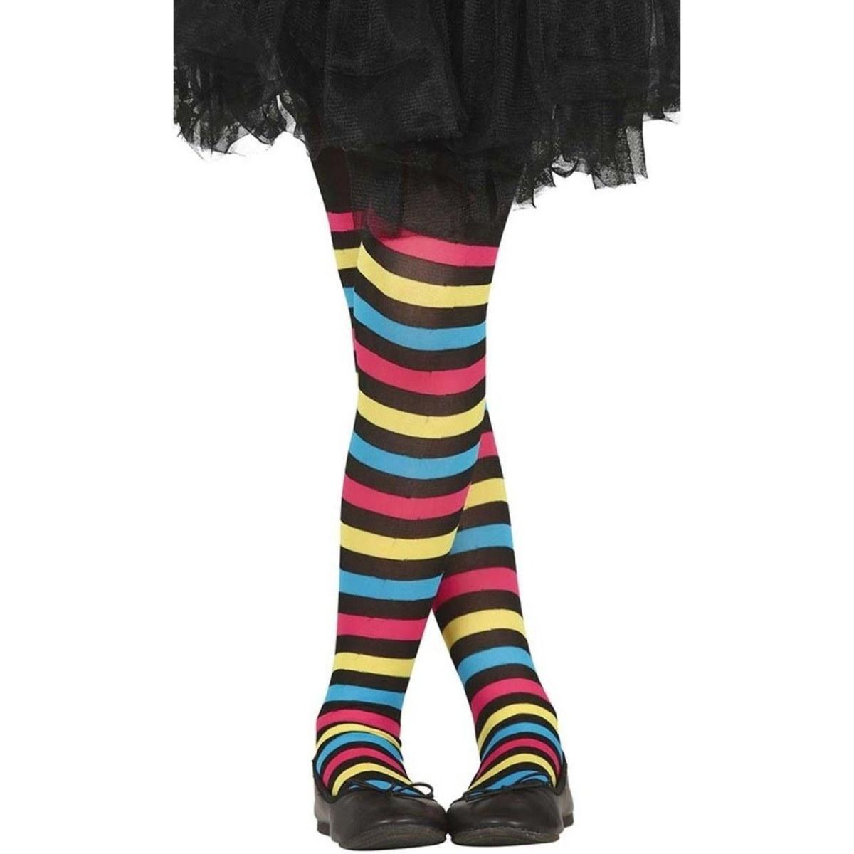 Collant righe nere multicolor baby
