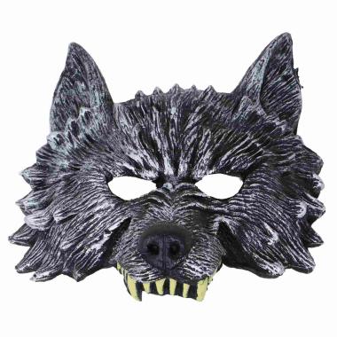 Maschera viso lattice lupo grigio mezzovolto