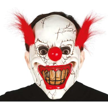 Maschera viso lattice horror clown capelli