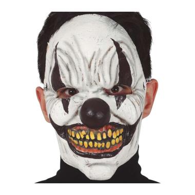 Maschera viso lattice horror clown trucco nero