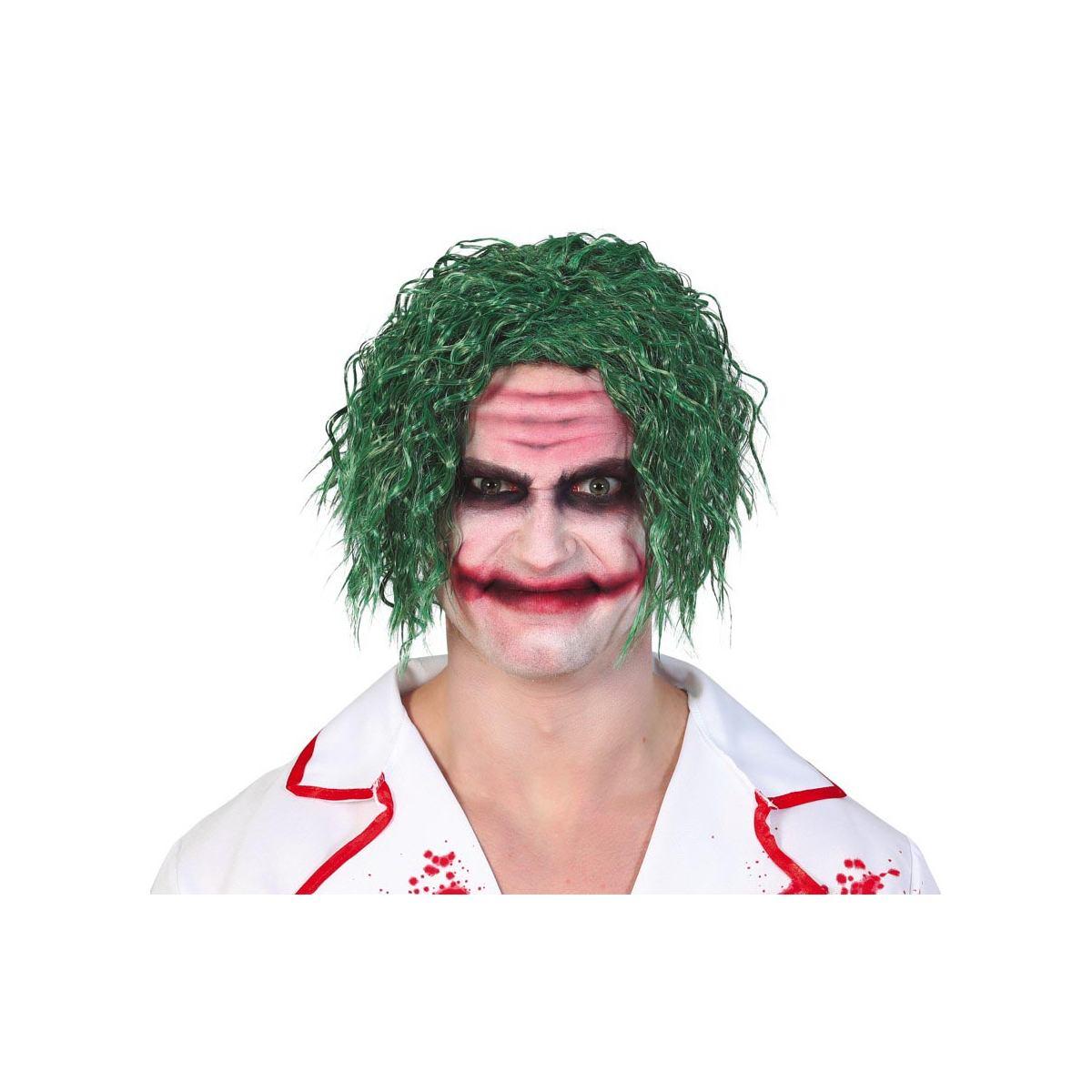 Parrucca clown joker verde corta