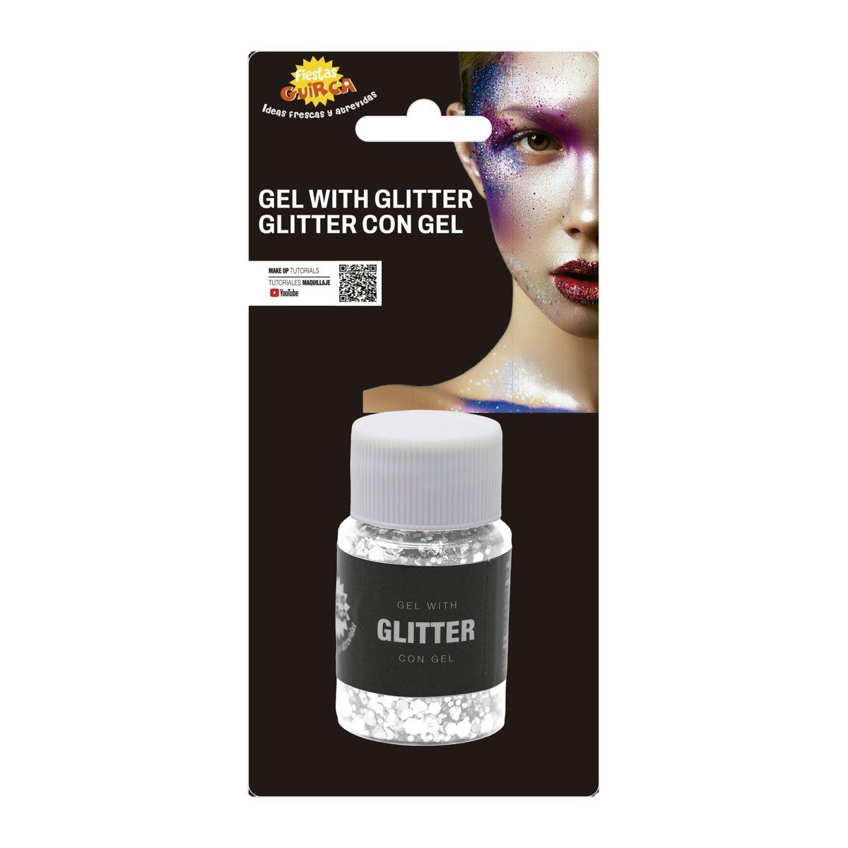 Trucco gel glitter bianco 20 gr