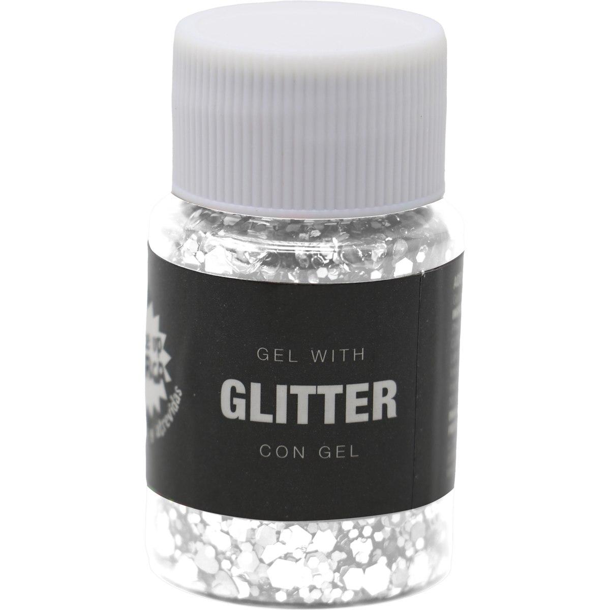 Trucco gel glitter bianco 20 gr