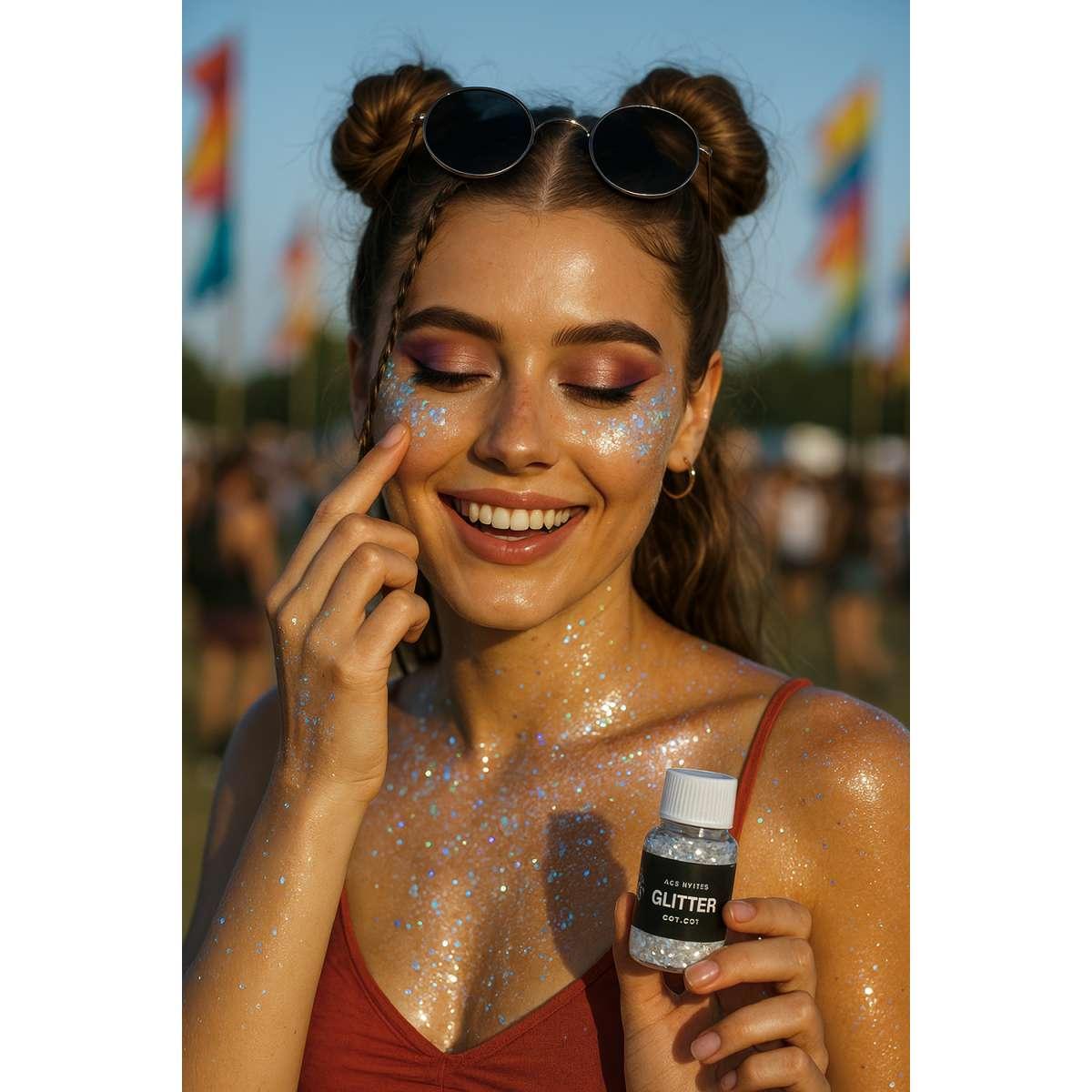 Trucco gel glitter bianco 20 gr
