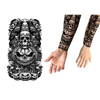 Tatuaggi rimovibili corpo zucca assassina