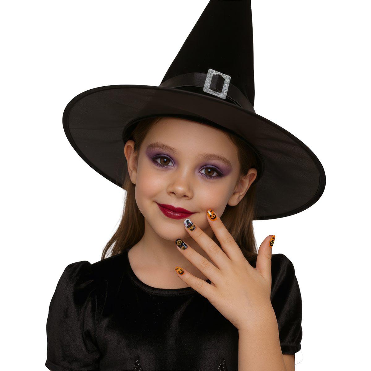 Unghie adesive zucca bambina
