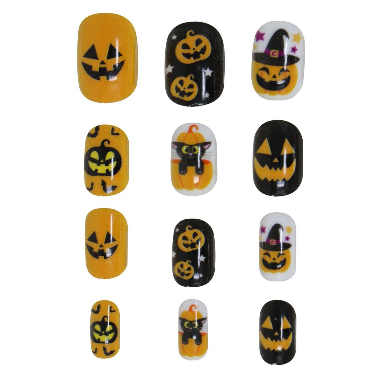 Unghie adesive zucca bambina