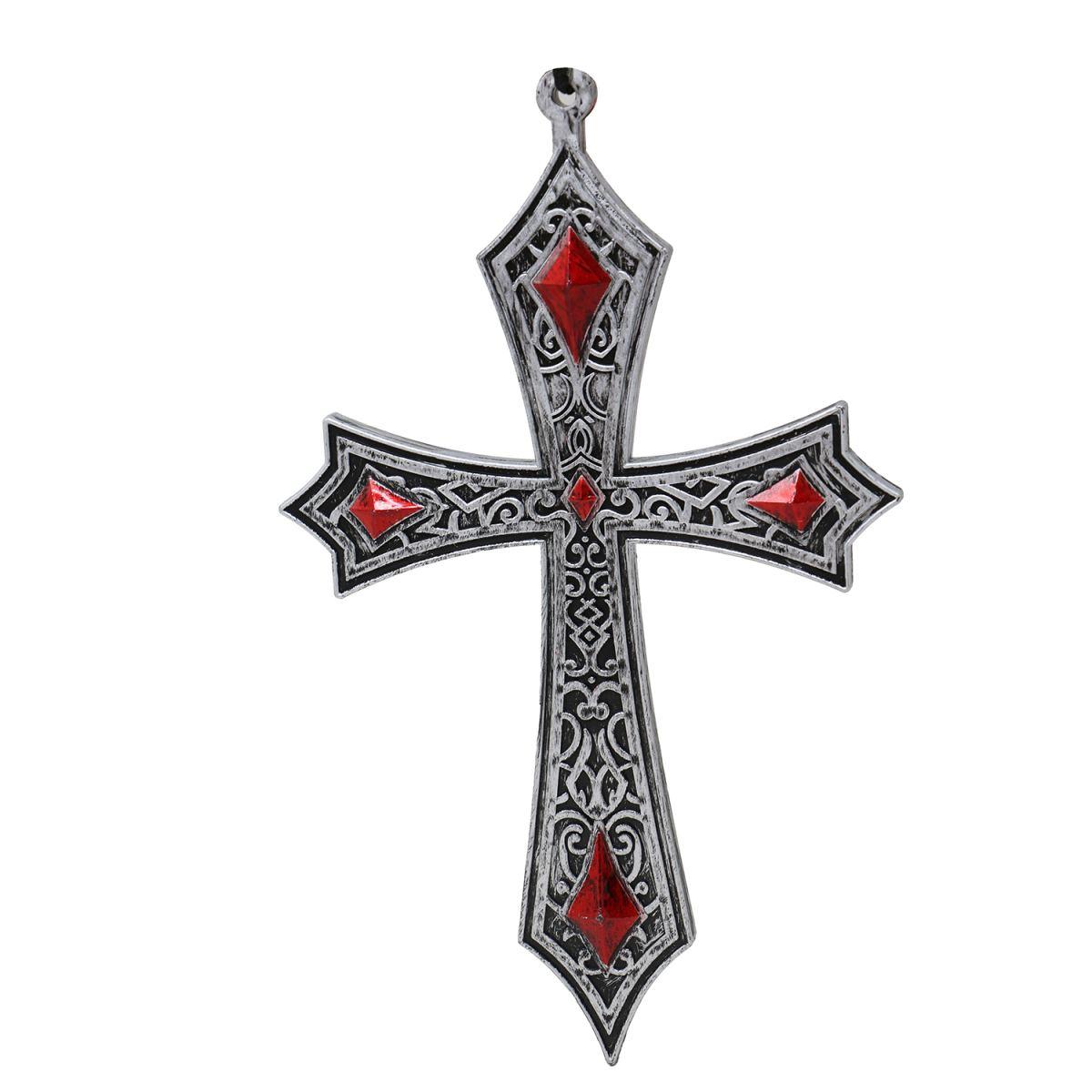 Collana croce gotica 21 cm