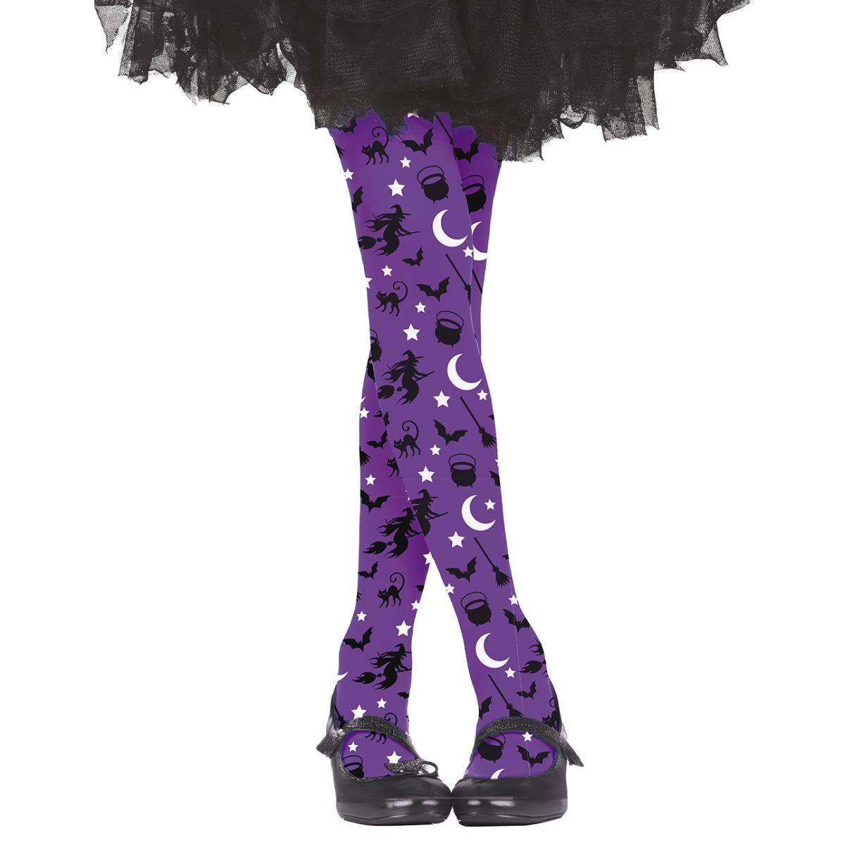 Collant streghetta viola disegni baby