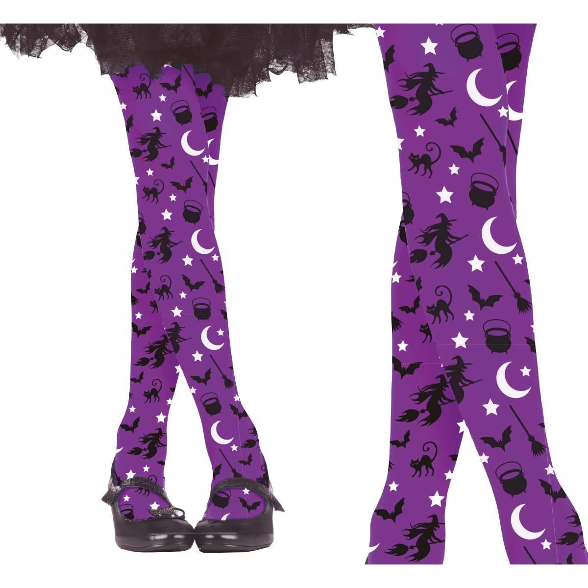 Collant streghetta viola disegni baby