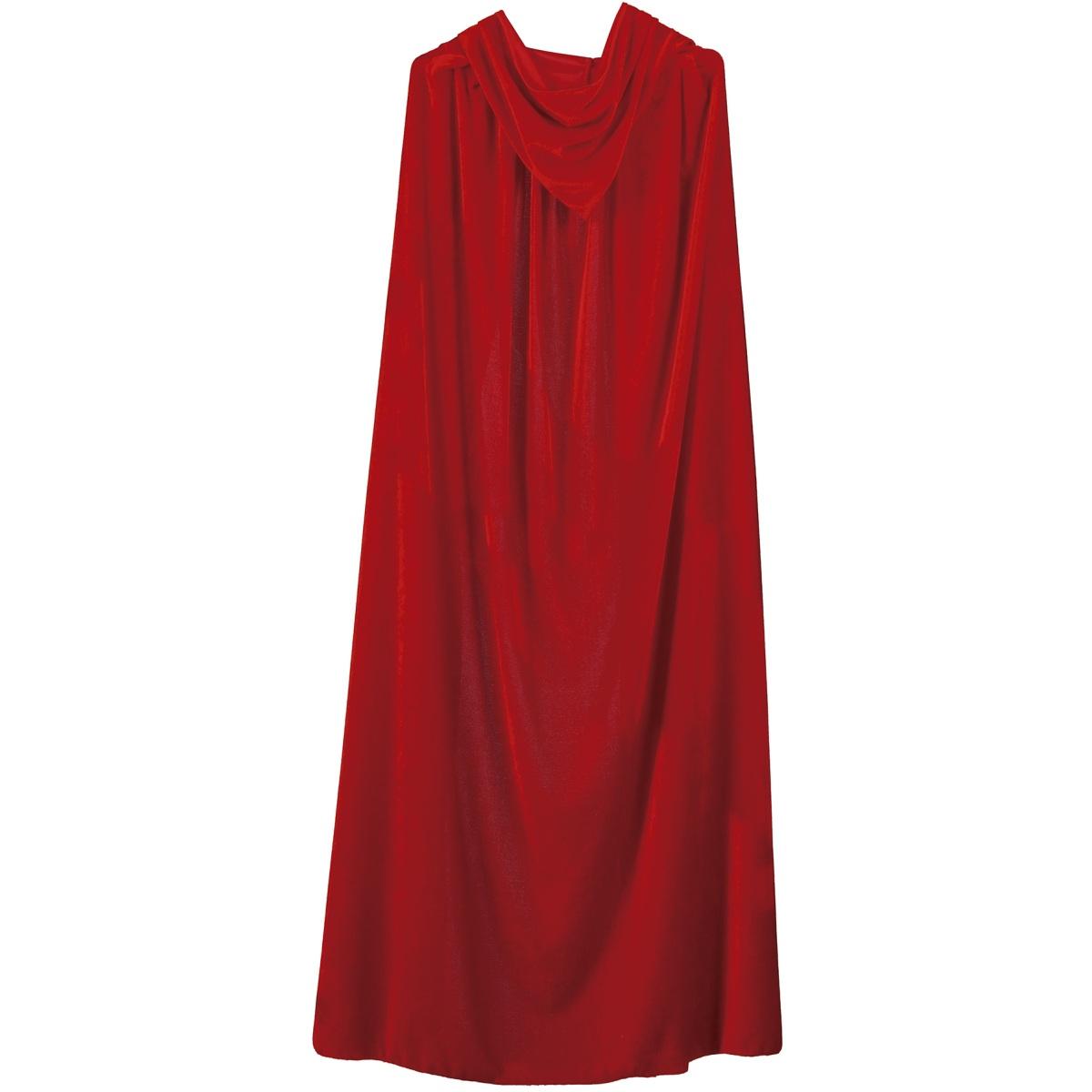 Mantello velluto rosso cappuccio