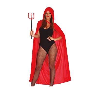 Mantello velluto rosso cappuccio