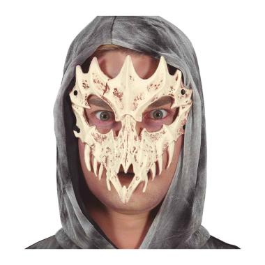 Maschera viso pvc horror teschio zanne