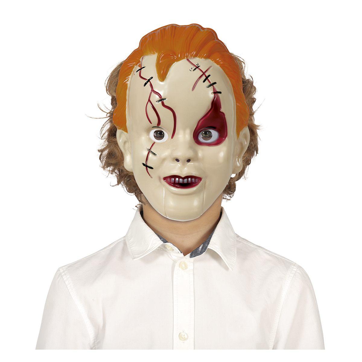 Maschera viso pvc horror bambino diabolico