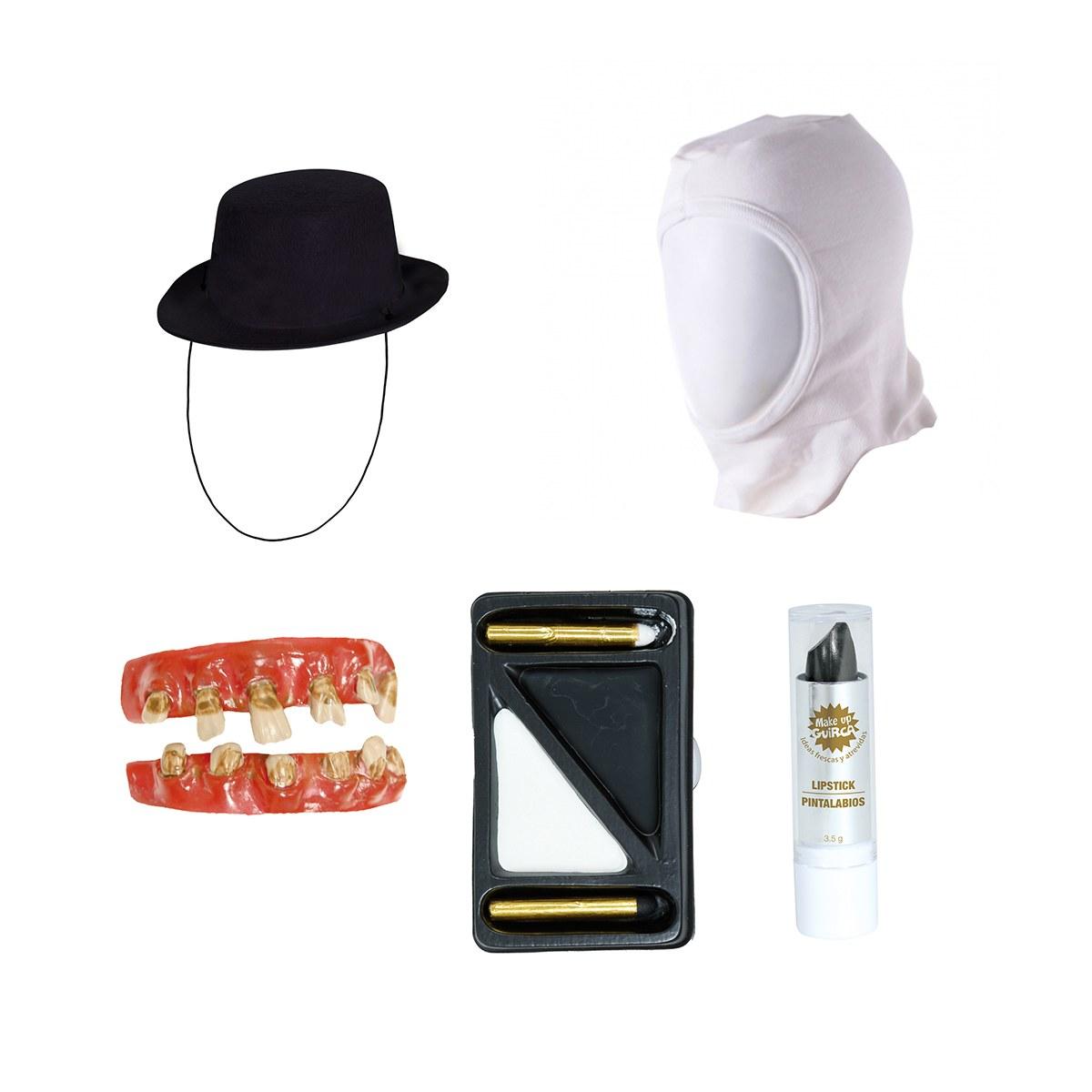 Clown terrifier denti cappello cappuccio trucco lipstick Set 5 pz