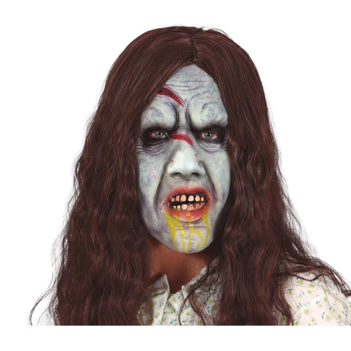 Maschera viso horror lattice donna posseduta capelli