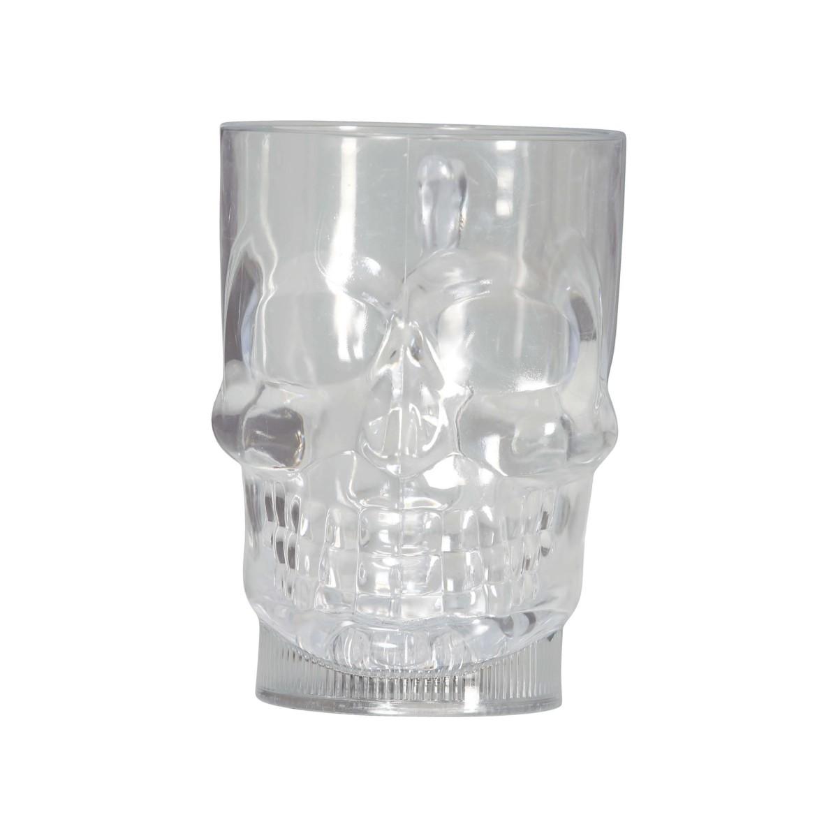 Bicchiere halloween pvc teschio luci