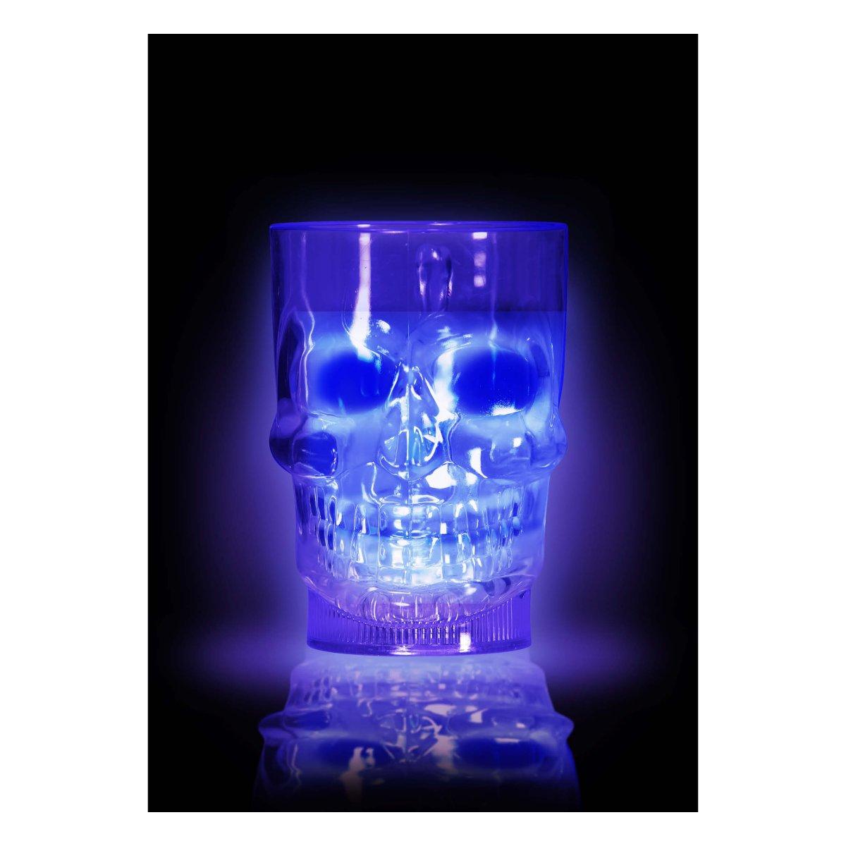 Bicchiere halloween pvc teschio luci