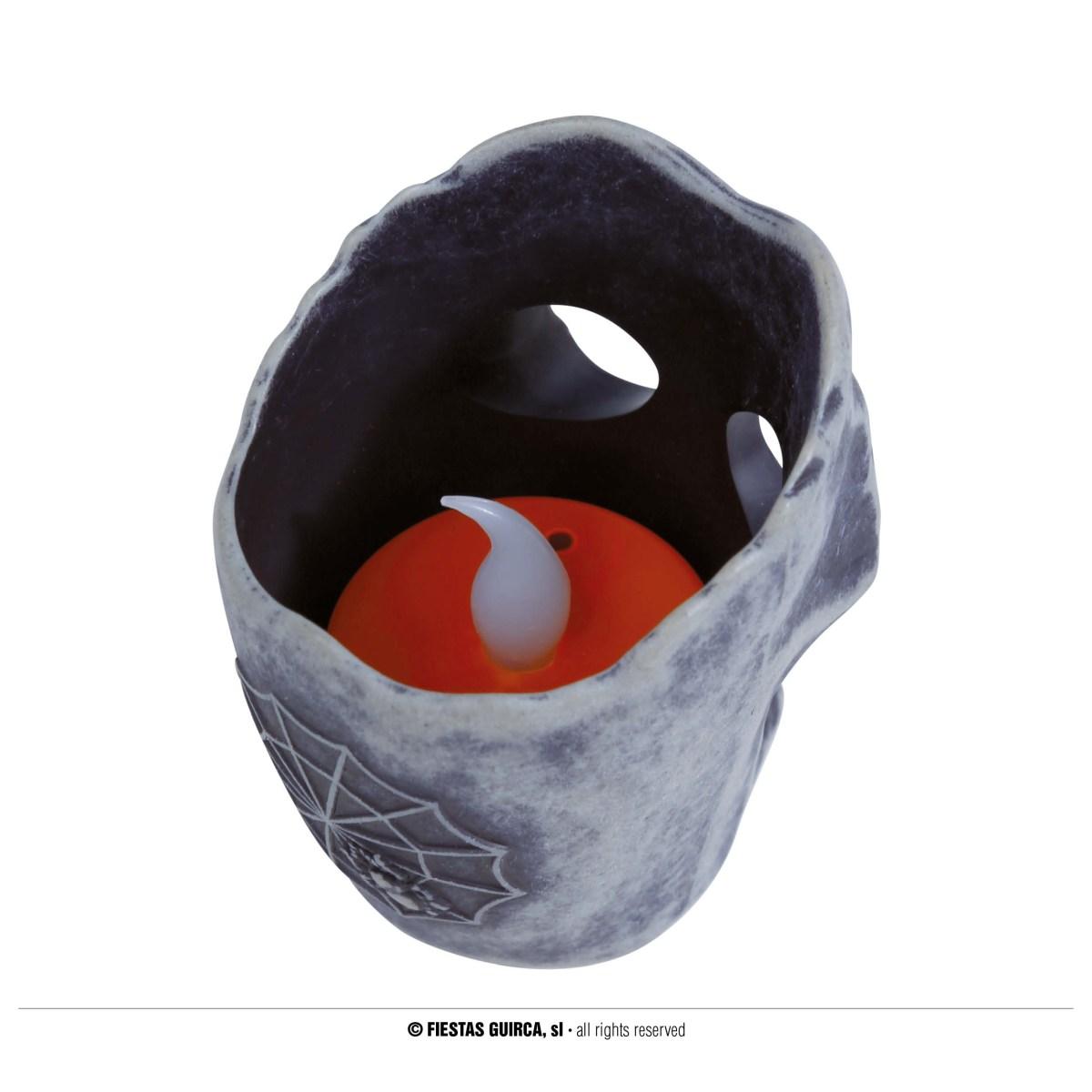Candela halloween teschio luce led
