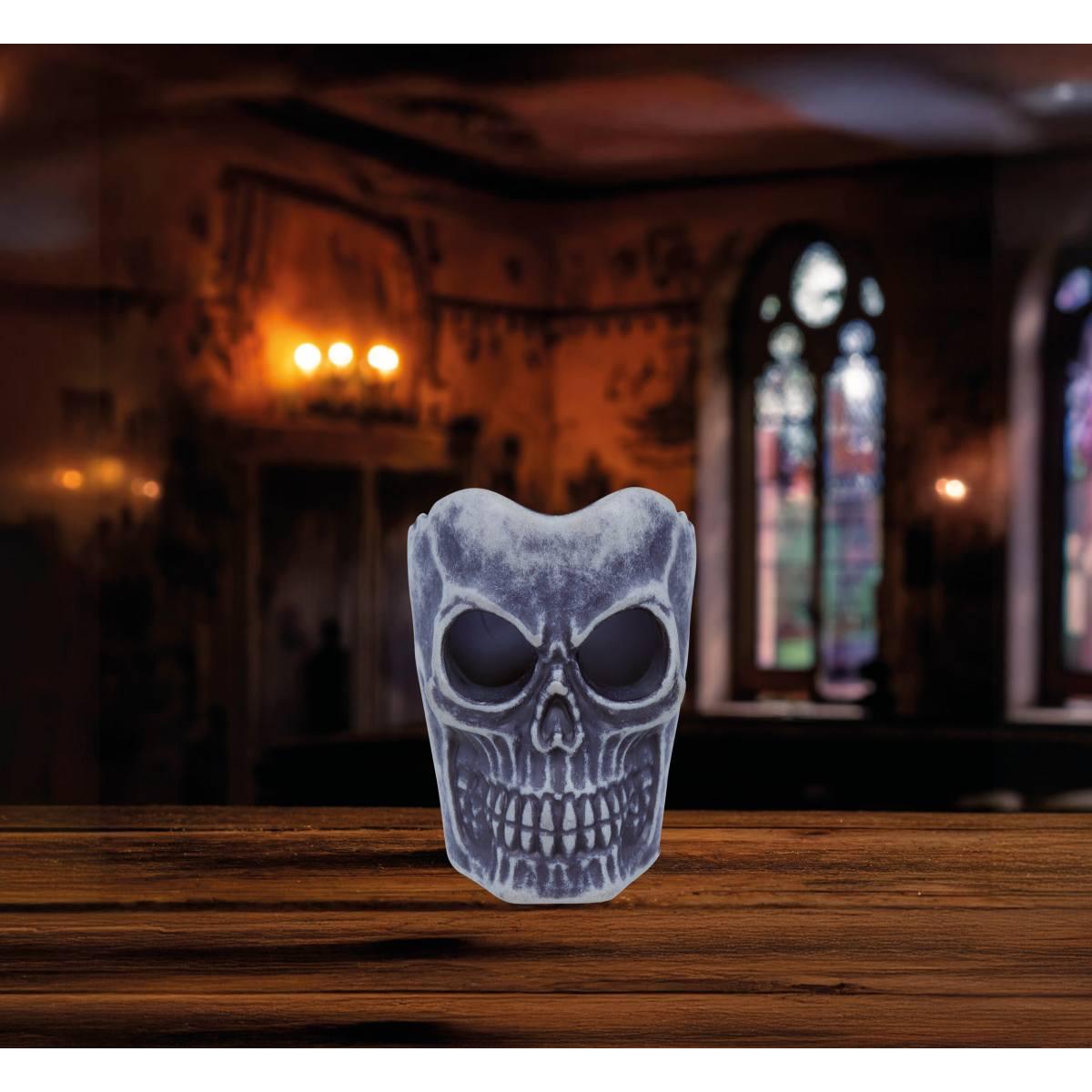 Candela halloween teschio luce led