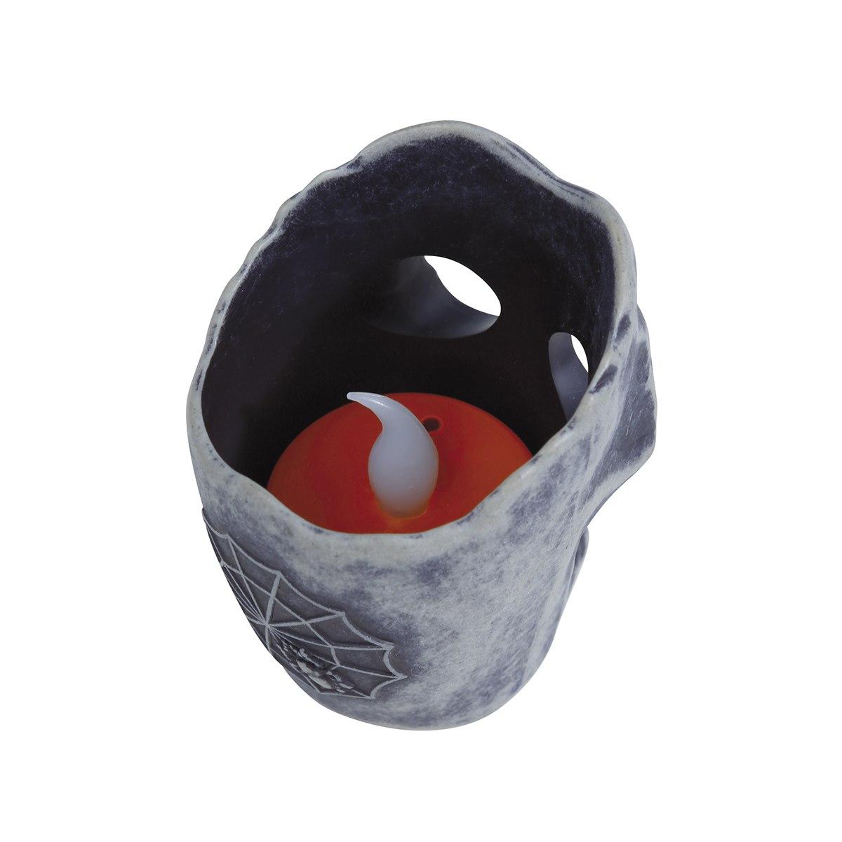 Candela halloween teschio luce led