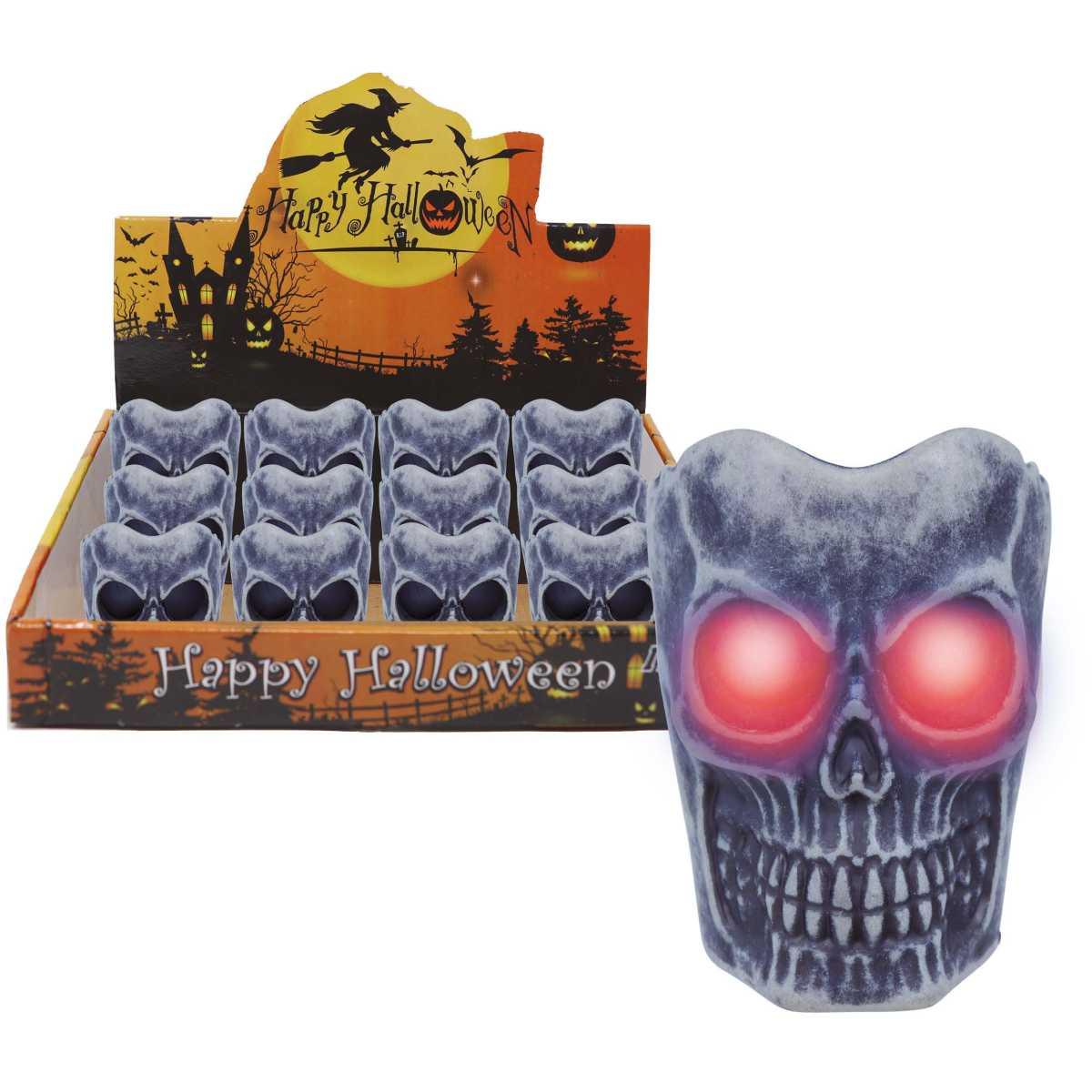 Candela halloween teschio luce led