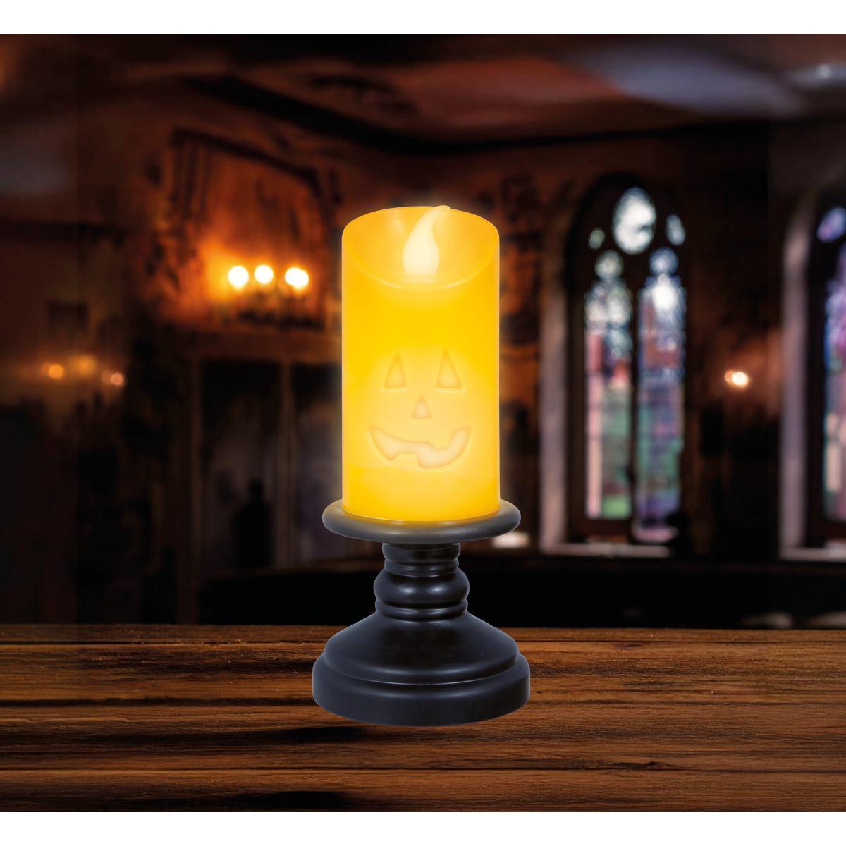 Candela halloween arancione luce led