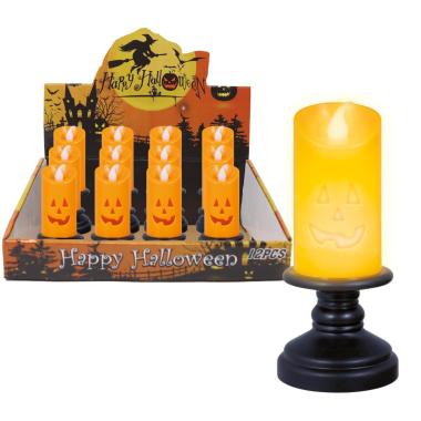 Candela halloween arancione luce led