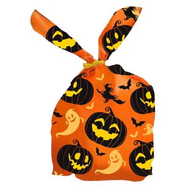 Sacchi halloween per caramelle arancioni zucche Set 20 pz