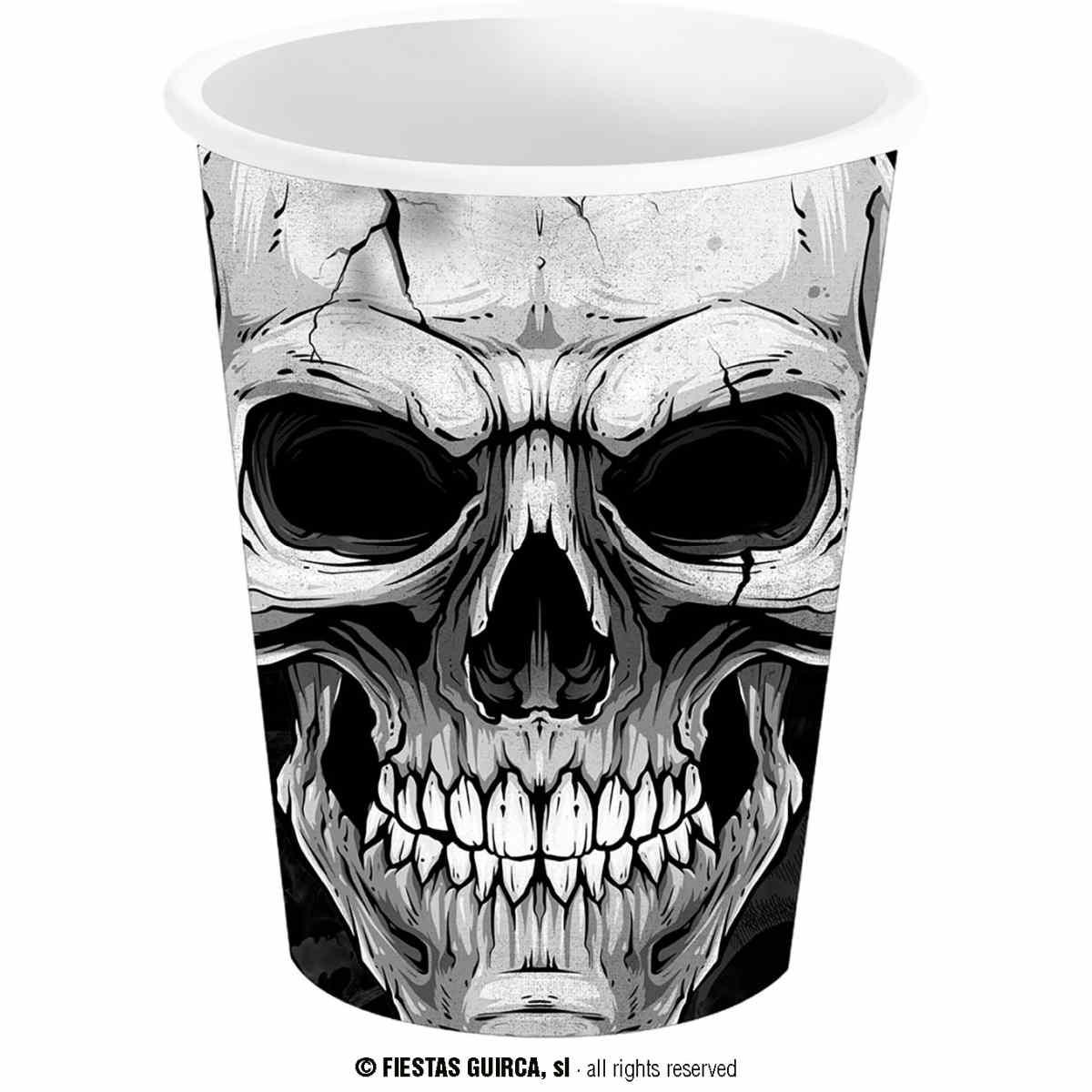 Bicchiere halloween carta teschio 6 ml Set 6 pz