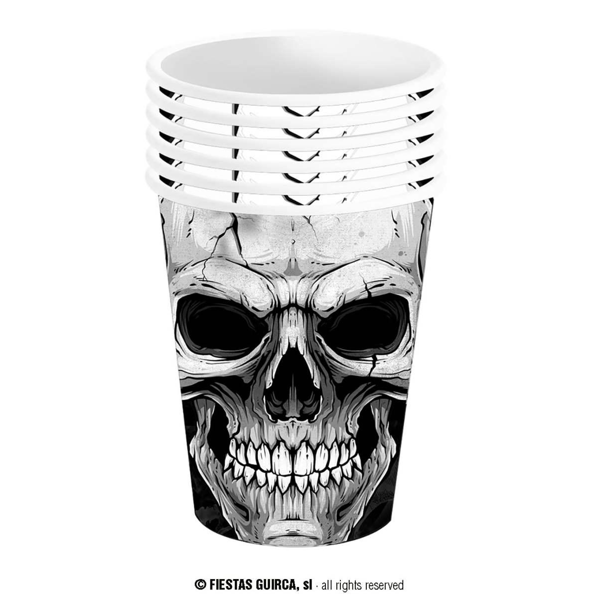 Bicchiere halloween carta teschio 6 ml Set 6 pz