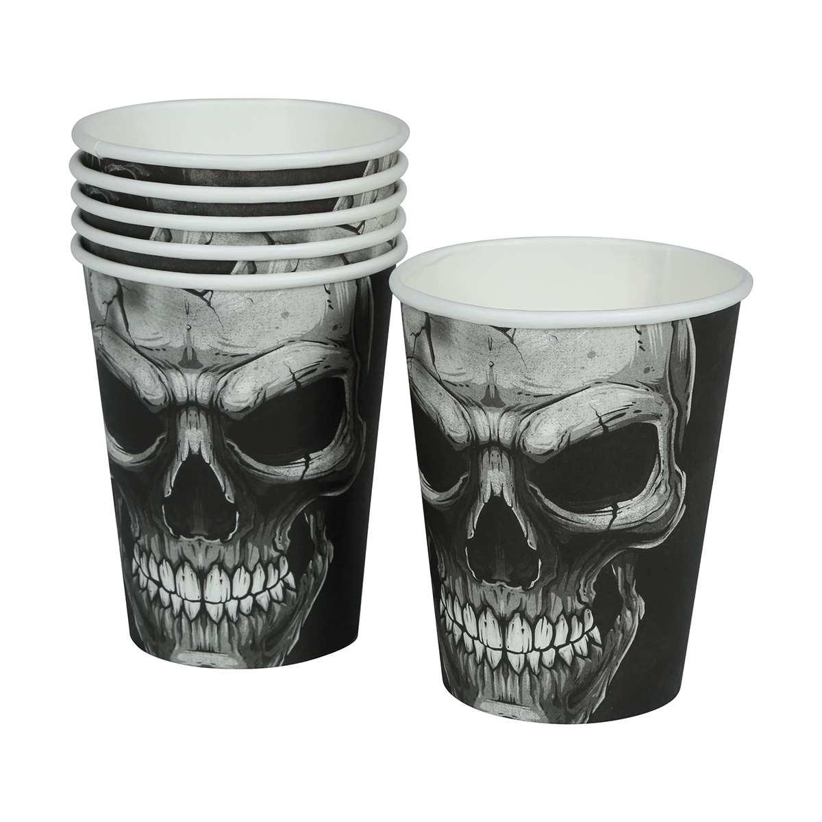 Bicchiere halloween carta teschio 6 ml Set 6 pz