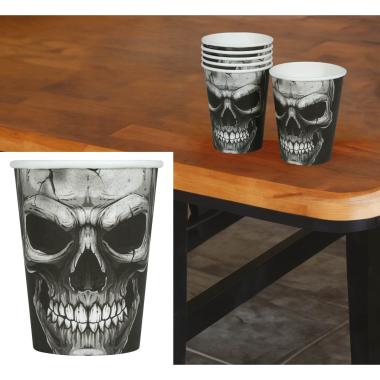 Bicchiere halloween carta teschio 6 ml Set 6 pz