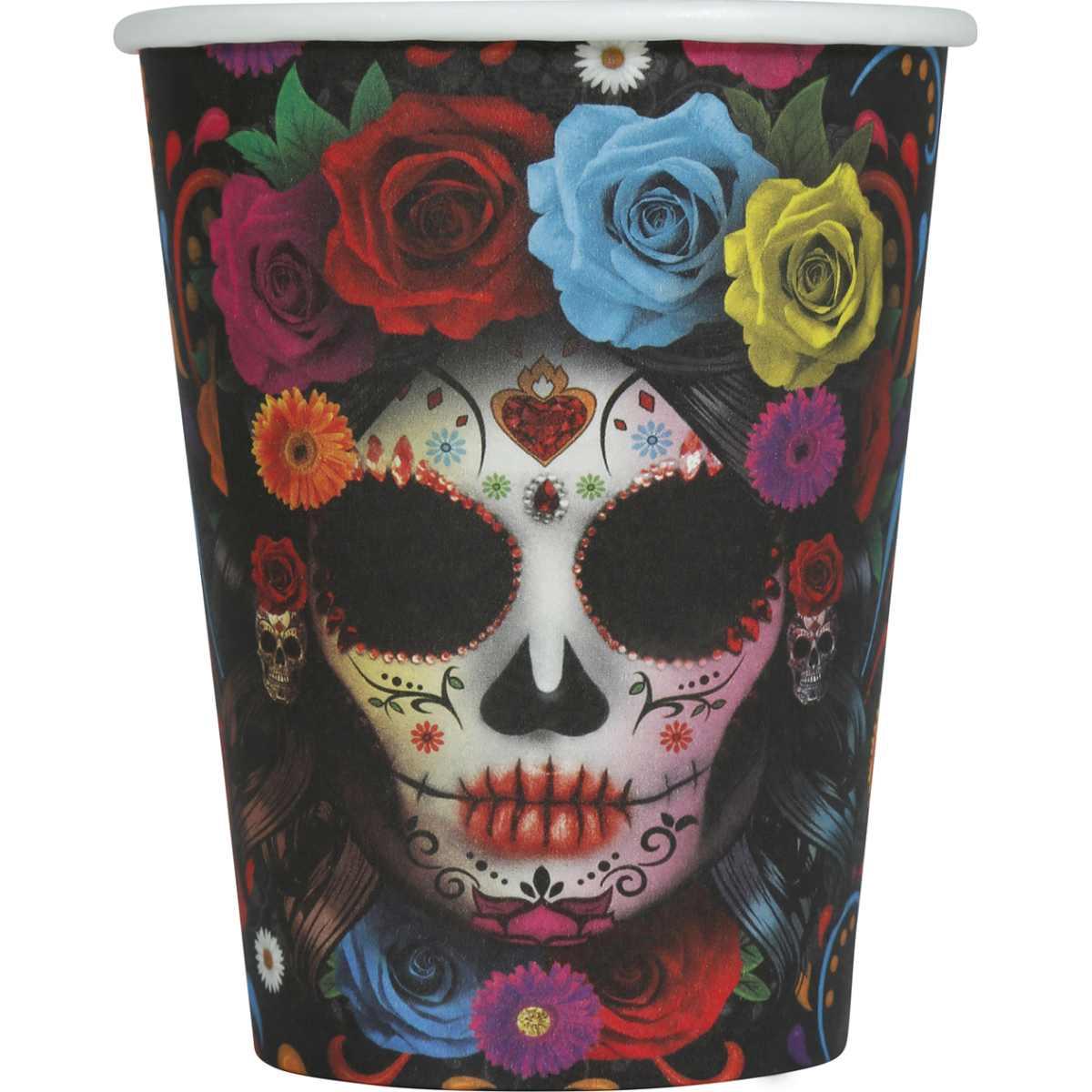 Bicchiere halloween carta catrina 6 ml Set 6 pz