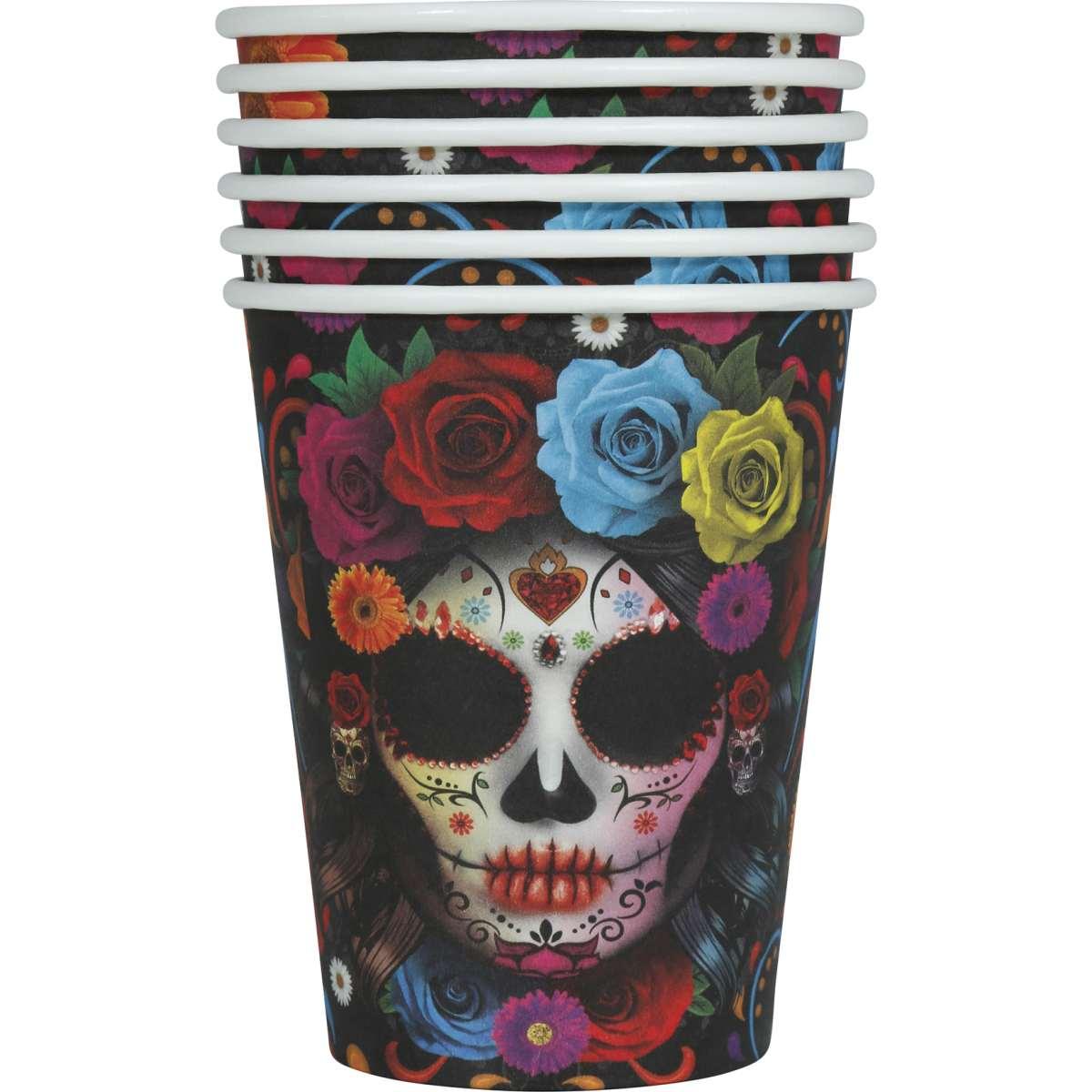 Bicchiere halloween carta catrina 6 ml Set 6 pz