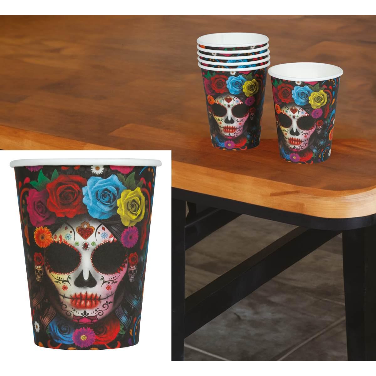 Bicchiere halloween carta catrina 6 ml Set 6 pz