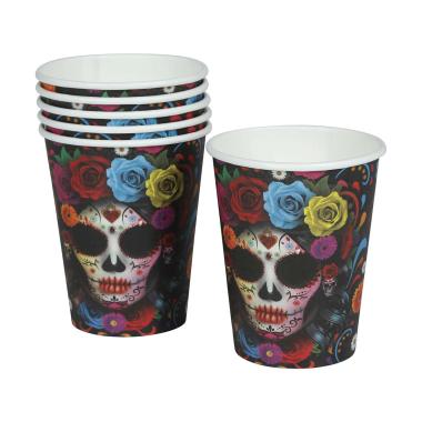 Bicchiere halloween carta catrina 6 ml Set 6 pz