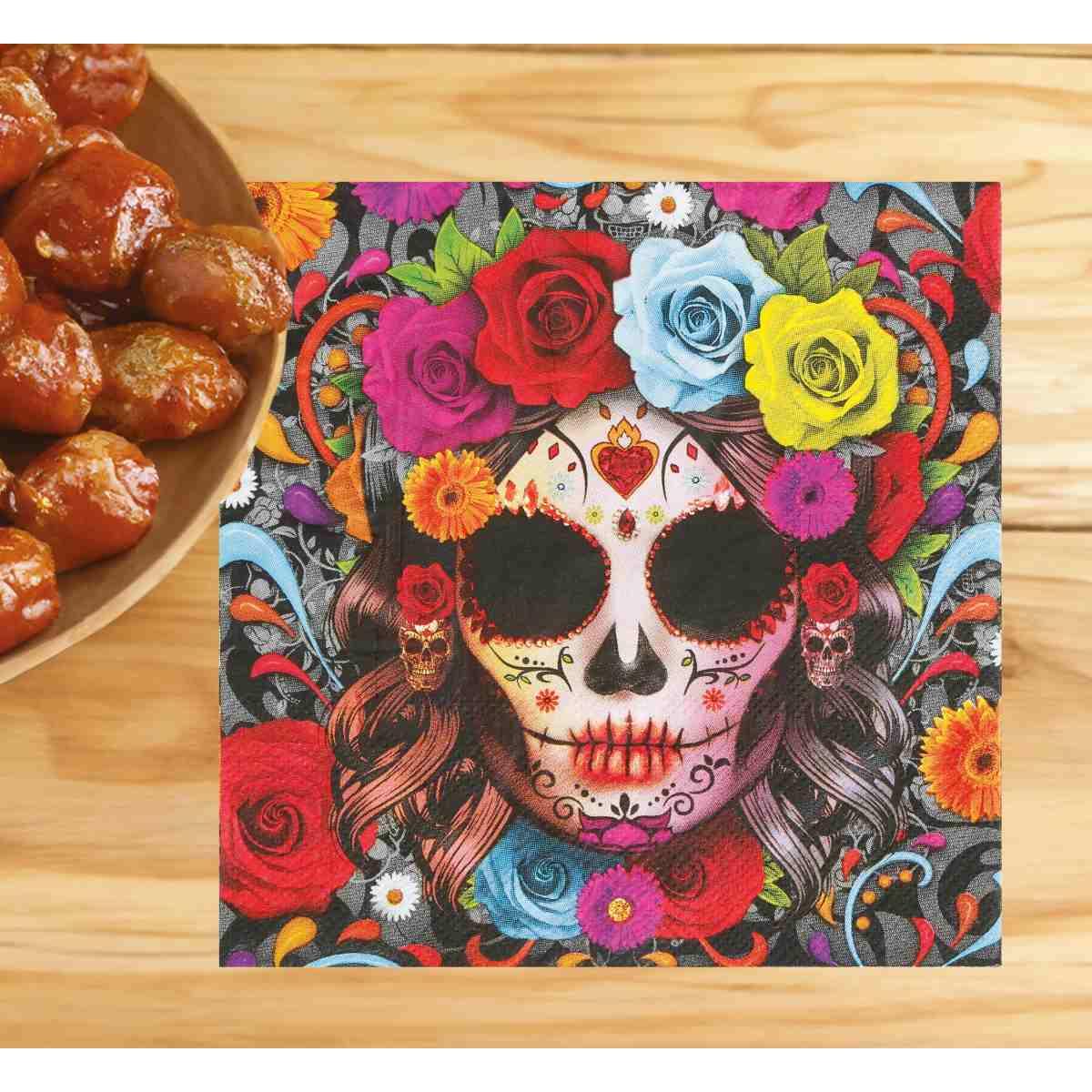 Tovagliolo halloween catrina Set 20 pz