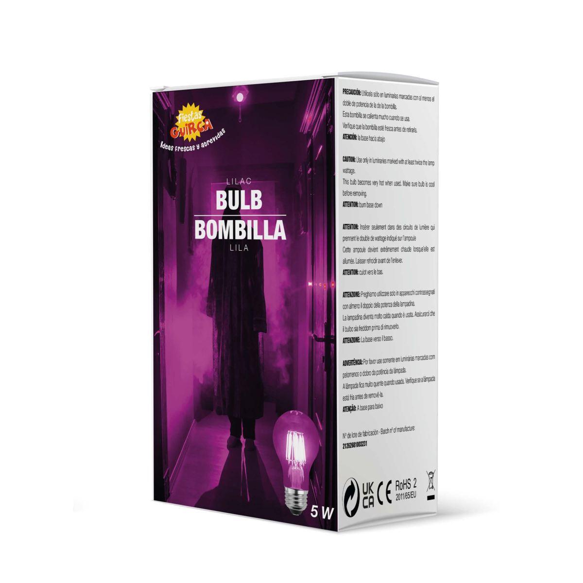 Lampadina e27 led viola modello 5w