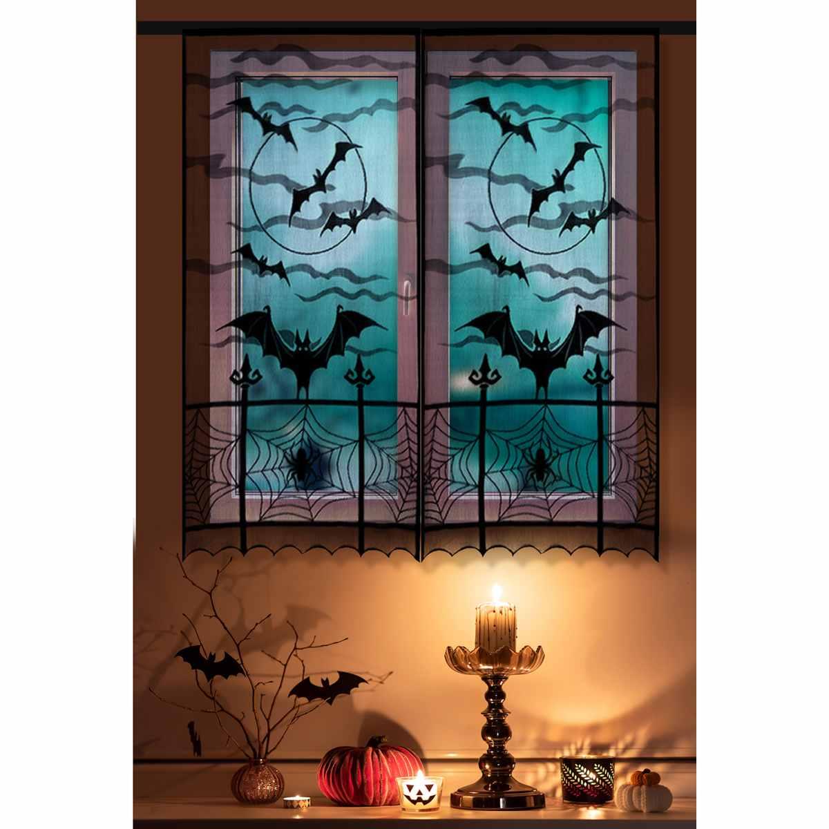 Stampa finestra halloween pipistrelli