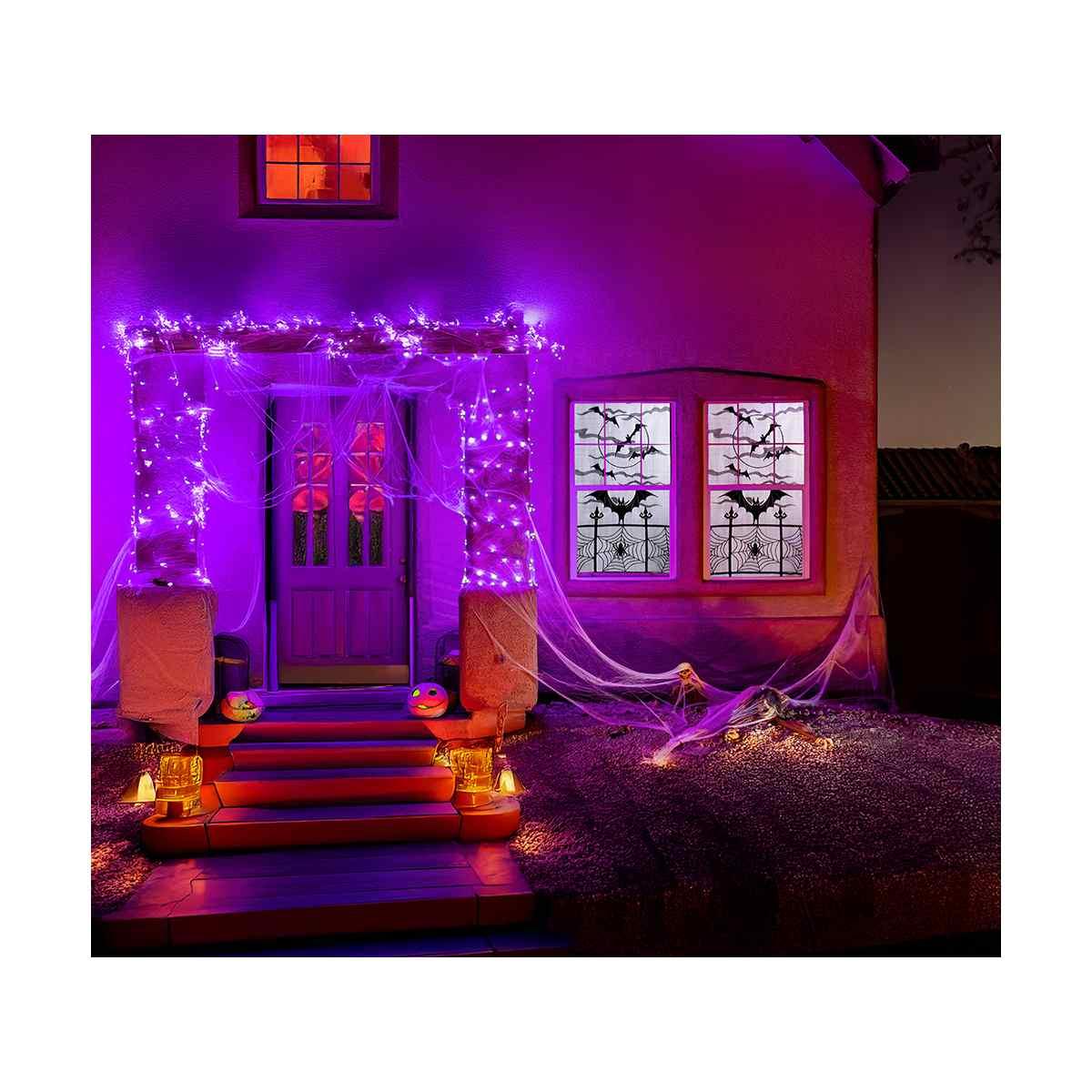 Stampa finestra halloween pipistrelli