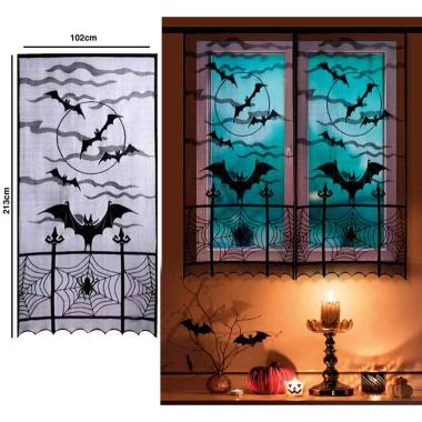 Stampa finestra halloween pipistrelli
