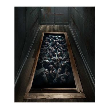 Decorazione halloween adesiva zombie pavimento