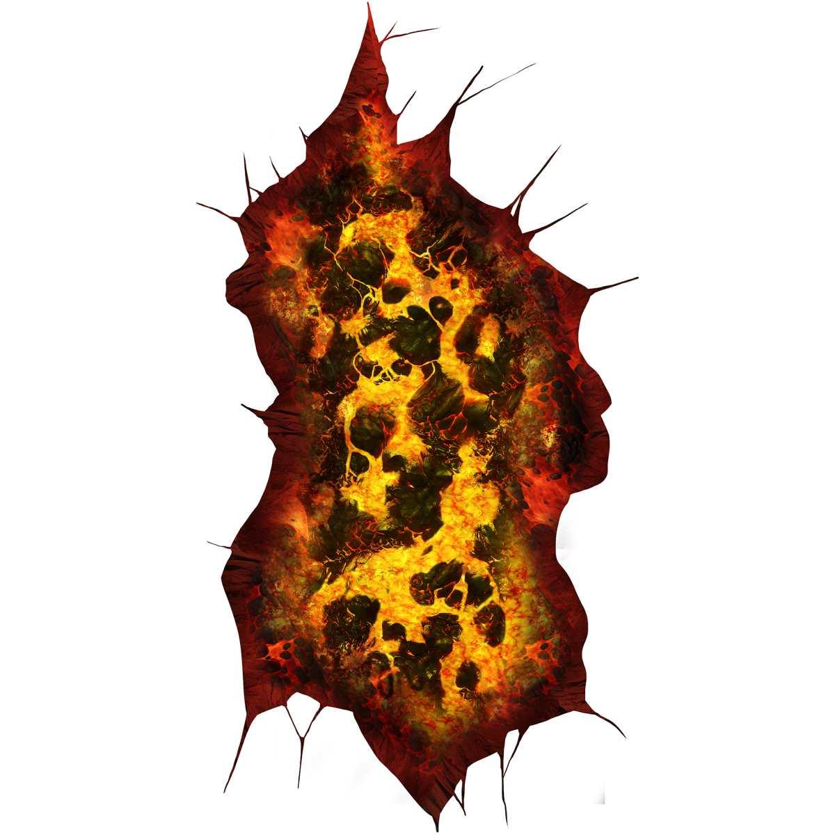 Decorazione halloween adesiva voragine lava infuocata pavimento