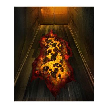 Decorazione halloween adesiva voragine lava infuocata pavimento