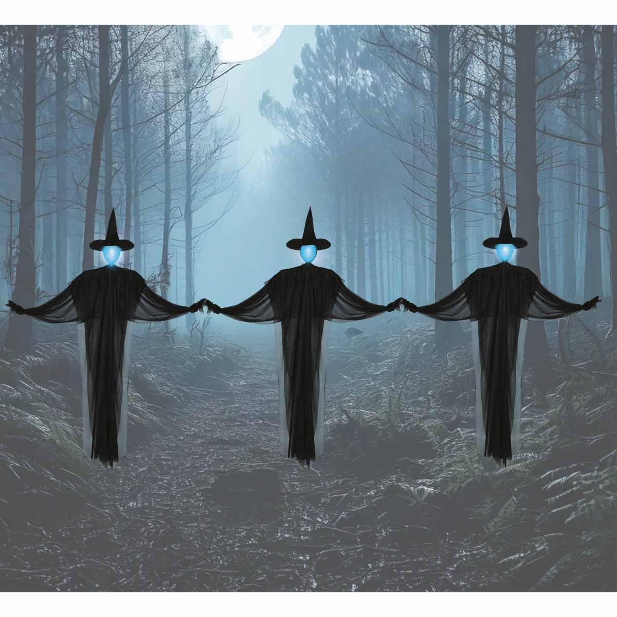 Streghe pvc testa luminosa Set 3 pz